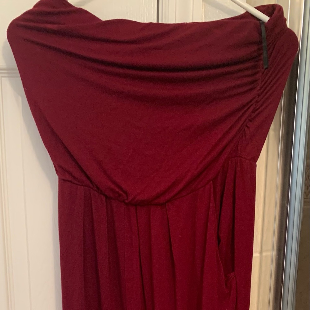 Burgundy jumpsuit
